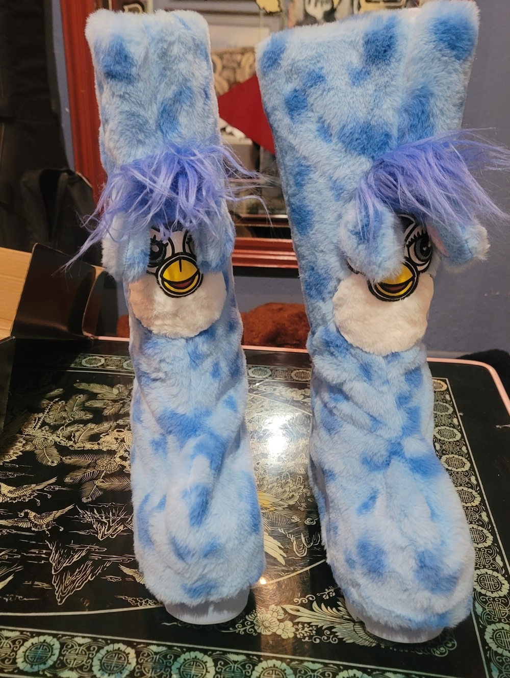 DOLLS KILL X FURBY Fuzzy Platform Boots - Picture 2 of 8